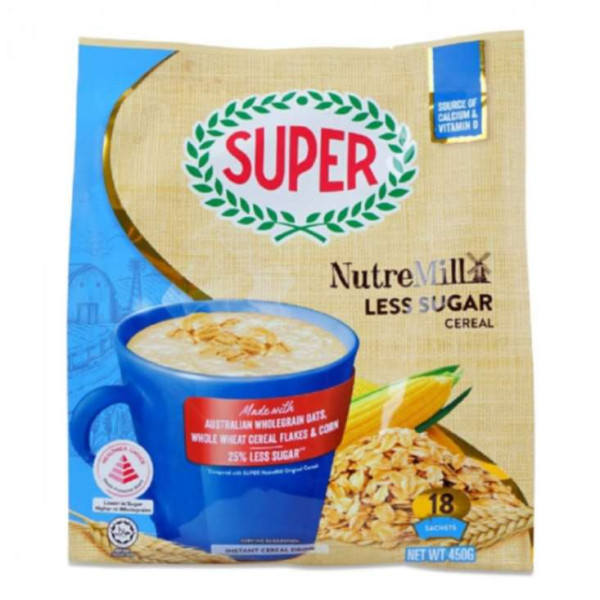 Super Nutrimill instant Cereal Less Sugar 18's 25g