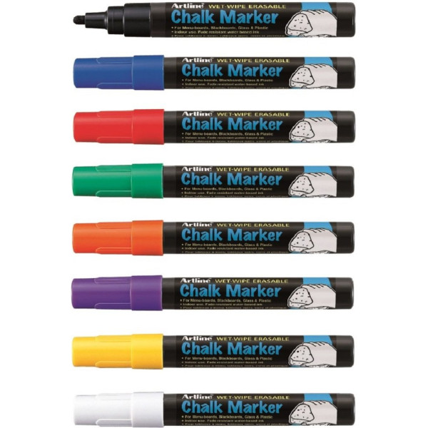 Artline Wet-Wipe Erasable Chalk Marker Bullet