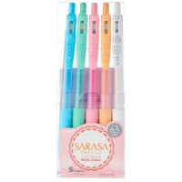 Zebra Sarasa Clip Milk Gel Ink Pen 0.5mm Retractable 5'S