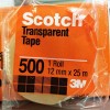 3M Scotch Transparent Tape (12 Rolls) 1" Core (12mm x 25m)