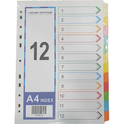 Paper Divider 12-Colour (4 Sets) 120gsm A4