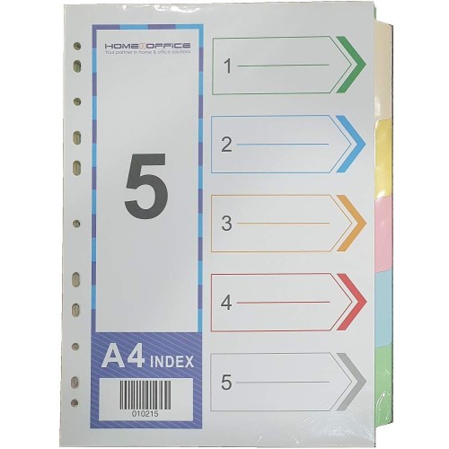 Paper Divider 5-Colour (10 Sets) 120gsm A4