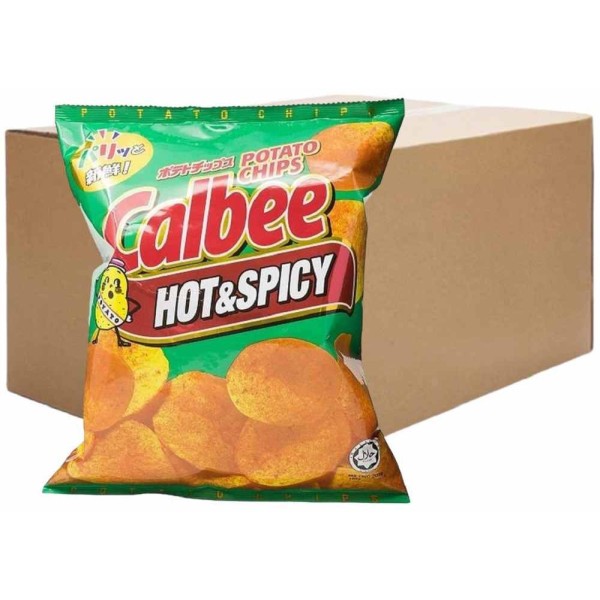 Calbee Potato Chips Hot & Spicy 22g (30 packets)