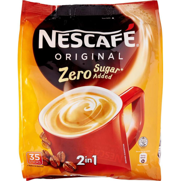 Nescafe 2-in-1 Zero Sugar Added Instant Coffee ( 30 Sachets ) 9g