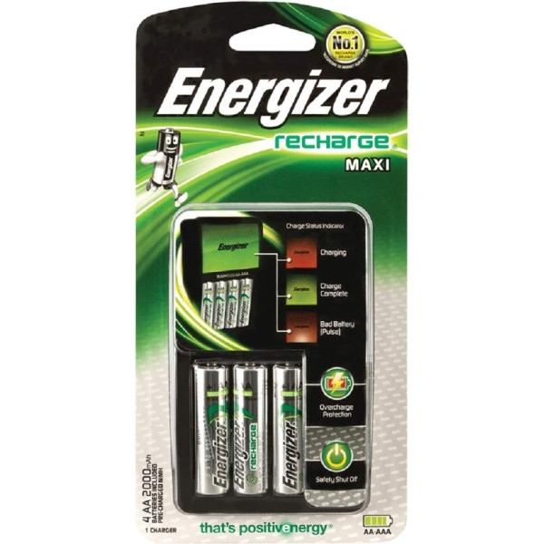 Energizer Recharge Maxi Charger w/4 x AA Rechargeable Battery