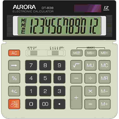 Aurora Desktop Calculator (154 x 154 x 29mm) DT838 12 Digits