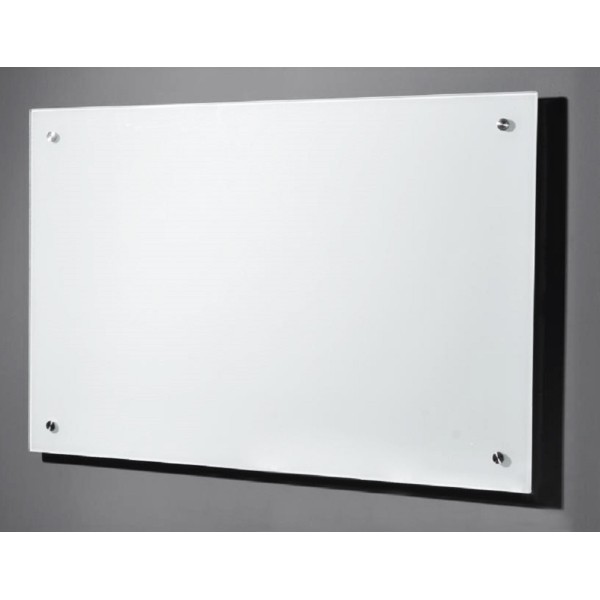 Magnetic Tempered Glass Board w/Spacers (90 x 120cm) Premium-White - With Seamless Installation