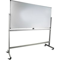 Mobile Magnetic Whiteboard (90 x 120cm) Aluminium Frame Double-Sided - With Installation