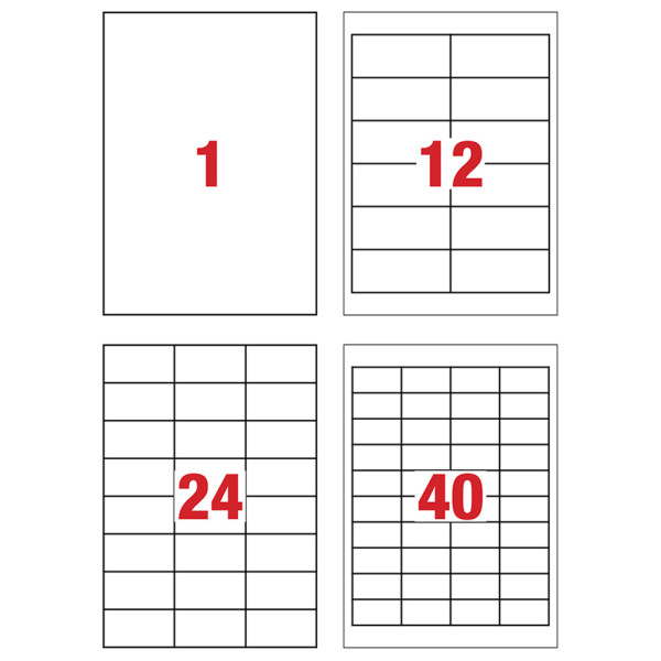 Mayspies Transparent Labels 25'S A4