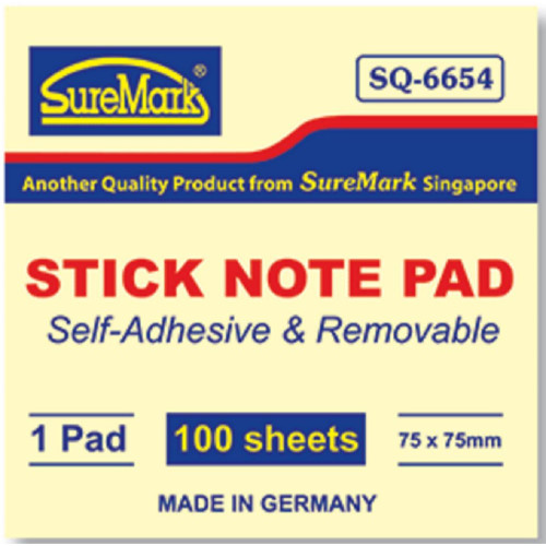 SureMark Stick Note Pad SQ-6654 (3 " x 3 ")