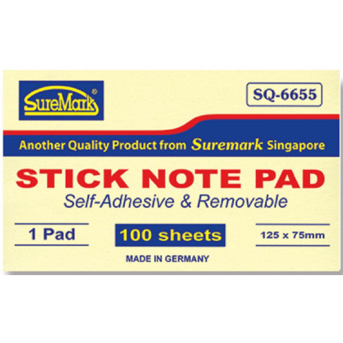 SureMark Stick Note Pad SQ-6655 (3" x 5")