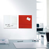 Sigel Magnetic Glass Board artverum (30 x 30 x 1.5cm) Red - With Installation