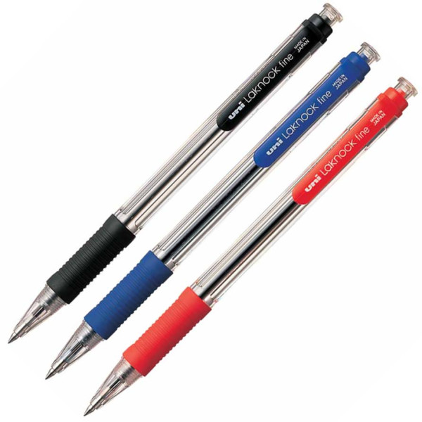 Uni Laknock Ballpoint Pen Fine Retractable