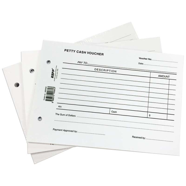 Petty Cash Voucher Pad 50 Sheets 10'S