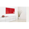 Sigel Magnetic Glass Board artverum (48 x 48 x 1.5cm) Red - With Installation