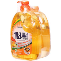 Mama Lemon Anti-Bacterial Dishwashing Liquid Fresh Citrus 1L + 1L