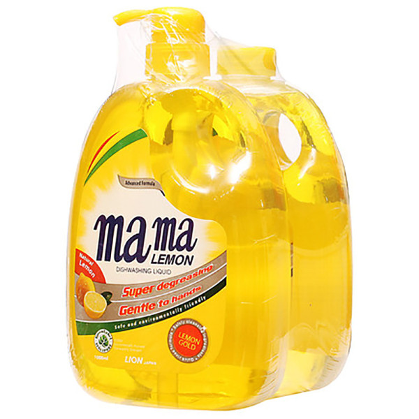 Mama Lemon Dishwashing Liquid Lemon Gold 1L + 1L