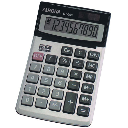 Aurora Adjustable Calculator (168 x 105 x 31mm) DT260 10 Digits