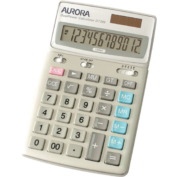 Aurora Adjustable Calculator (174 x 107 x 25mm) DT389 12 Digits