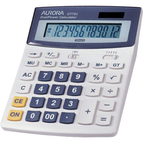 Aurora Desktop Calculator (198 x 134 x 35mm) DT703 12 Digits