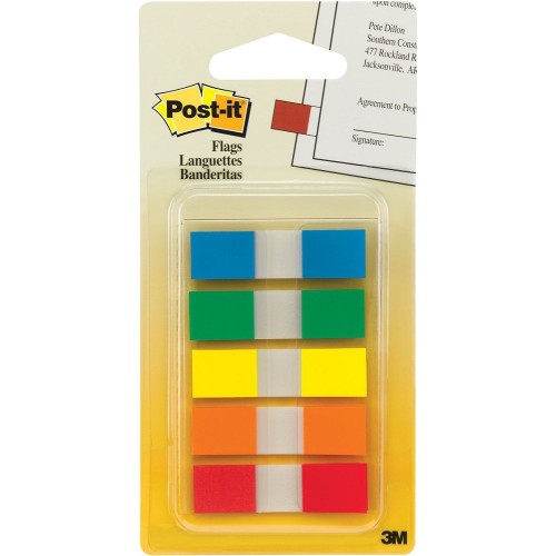 3M Post-it Flags 683-5CF (0.5" x 1.7") 5-Colour