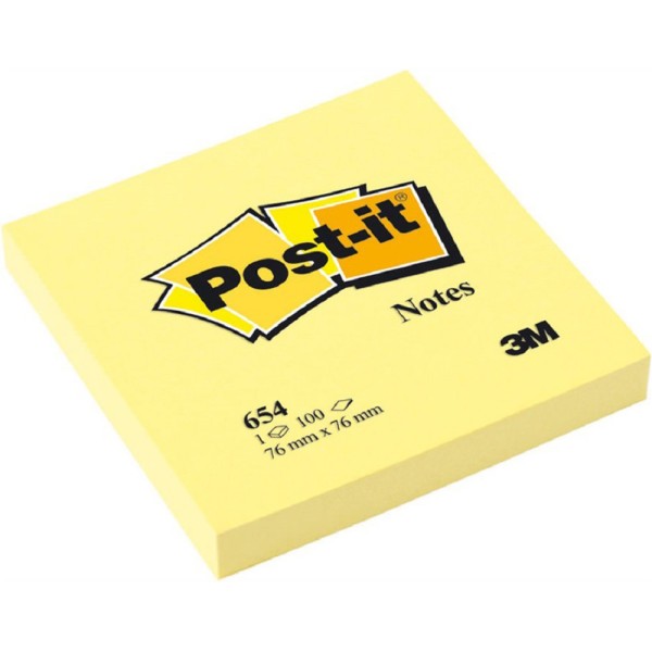 3M Post-it Notes 654CY (3" x 3")