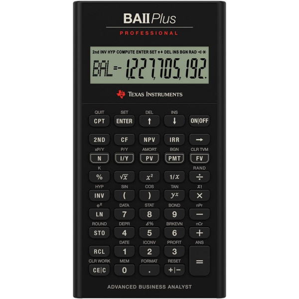 Texas Instruments Financial Calculator BA-II-Plus Professional