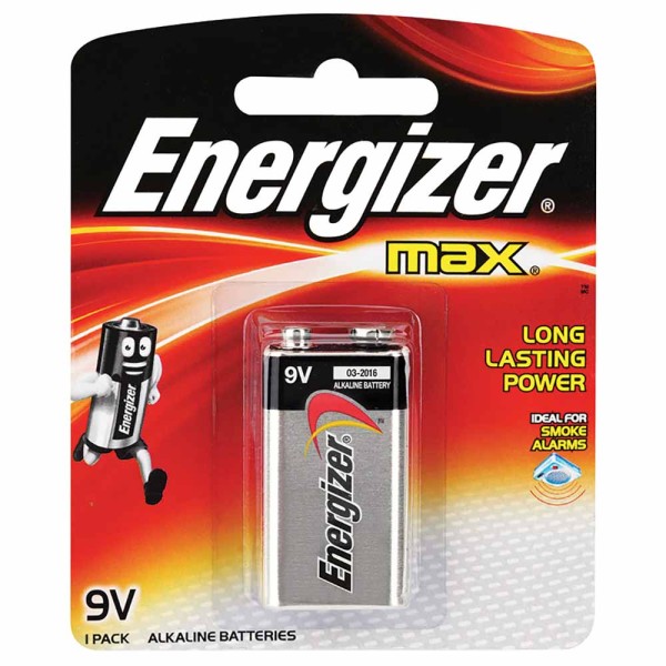 Energizer Max Alkaline Battery 9V