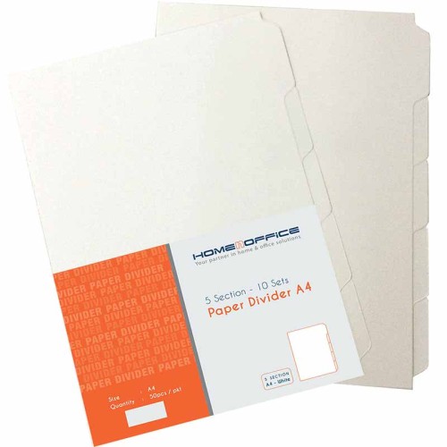 HnO Paper Divider (5 Section) 10'S A4 White