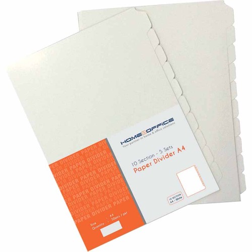 HnO Paper Divider (10 Section) 5'S A4 White