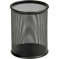 Mesh Pen Holder (8 x 8 x 9cm) Round Black