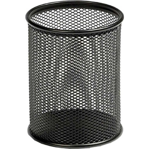 Mesh Pen Holder (8 x 8 x 9cm) Round Black