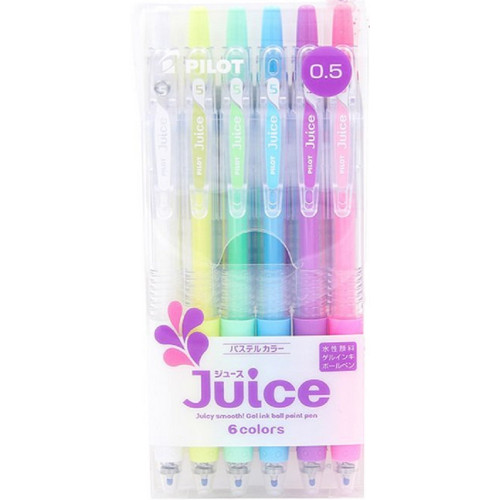 Pilot Juice Gel Ink Pen 0.5mm Retractable 6'S Pastel