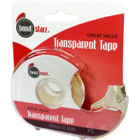 Bondstarz Transparent Tape w/Dispenser (18mm x 25m)