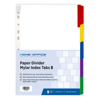 HnO Paper Divider Mylar Index Tabs (5 Colour) A4