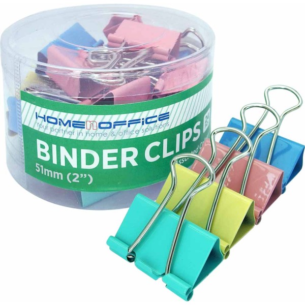 HnO Colour Binder Clip (51mm, 2") 12'S