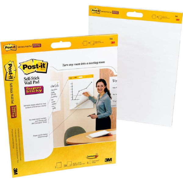 3M Post-it Self-Stick Wall Pad 566 (20" x 23") 2'S