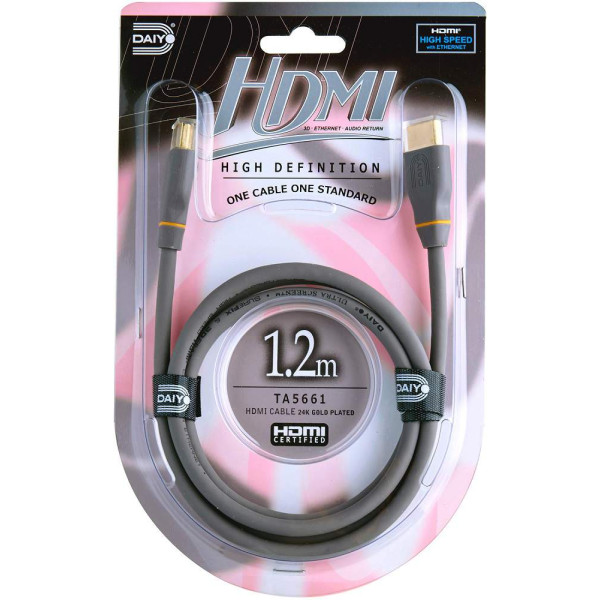 Daiyo High Definition HDMI Cable w/Ethernet 1.2m