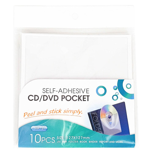 Adhesive CD Pocket 10's