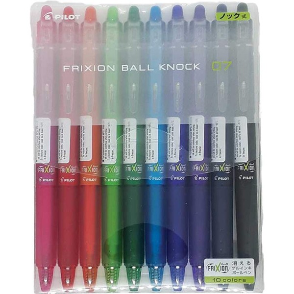 Pilot Frixion Ball Clicker 0.7mm Retractable 10'S