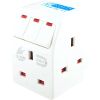 Daiyo 3-Way Multi Adapter w/Switch & Neon Light