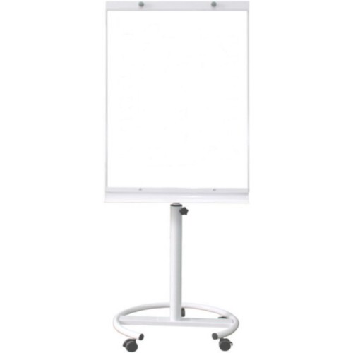 Magnetic Flip Chart Whiteboard (60 x 90cm) Castor Wheel - White Frame