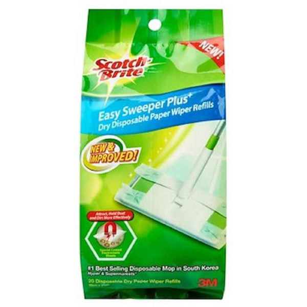 3M Scotch-Brite Easy Sweeper Paper Wiper Refill Dry 20'S