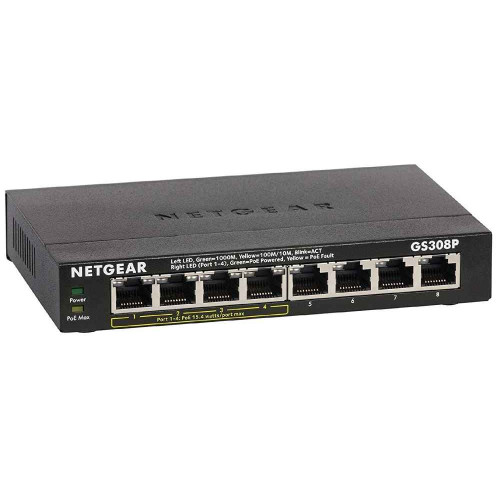 NETGEAR 8-Port PoE Gigabit Ethernet Unmanaged Switch GS308P