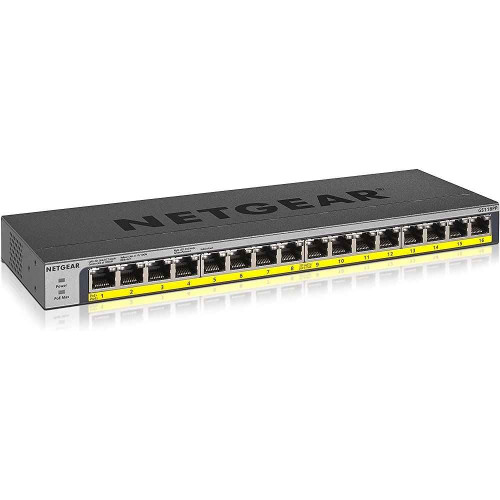 NETGEAR 16-Port PoE/PoE+ Gigabit Ethernet Unmanaged Flexible Switch GS116PP