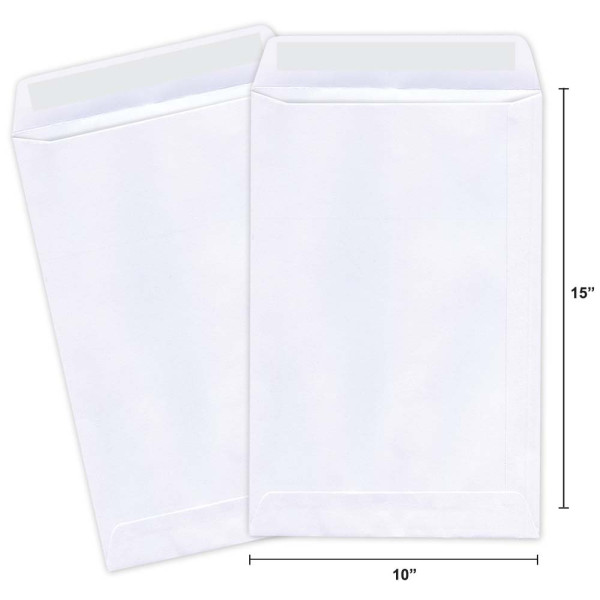 Plain Envelope B4E (10" x 15") Peel & Seal 250’S White