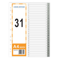 HnO PP Index Divider (1-31) A4 Grey