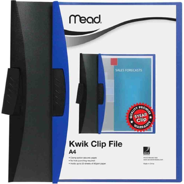 Mead Kwik Clamp Clip File (20 Sheets) A4