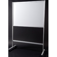 Mobile Magnetic Whiteboard (90 x 120cm) Aluminium Frame Single-Sided - With Installation