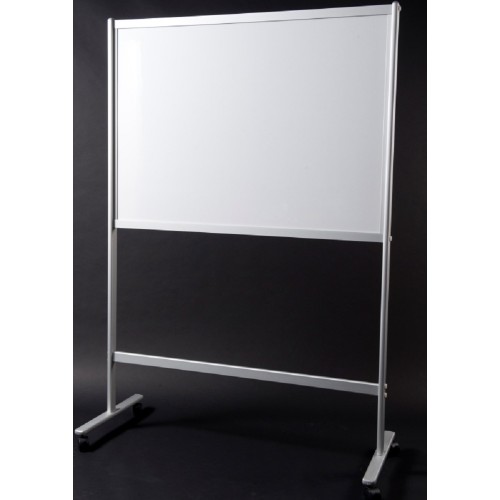 Mobile Magnetic Whiteboard (120 x 150cm) Aluminium Frame Single-Sided - With Installation